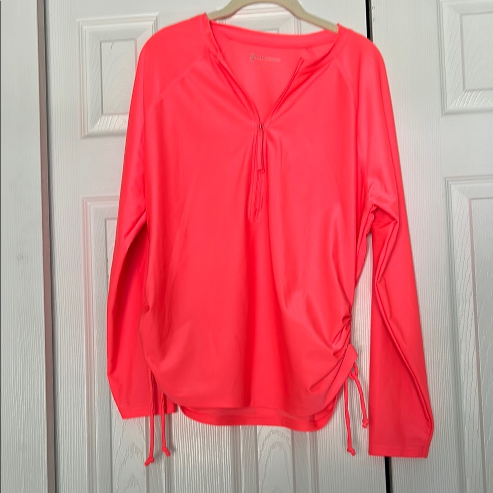 Free Country Long Sleeve Half Zip Activewear Pullover Top